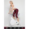 imagebaleaf Womens Padded Bike Pants High Waist Cycling Shorts 34 Bicycle Capris Legging Zipper Pockets UPF 5016inchwine Red