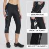 imagebaleaf Womens Padded Bike Pants High Waist Cycling Shorts 34 Bicycle Capris Legging Zipper Pockets UPF 5018 Inchgrey