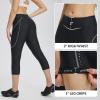 imagebaleaf Womens Padded Bike Pants High Waist Cycling Shorts 34 Bicycle Capris Legging Zipper Pockets UPF 5018 Inchgrey
