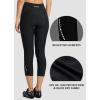 imagebaleaf Womens Padded Bike Pants High Waist Cycling Shorts 34 Bicycle Capris Legging Zipper Pockets UPF 5020 Inchblack Line