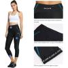 imagebaleaf Womens Padded Bike Pants High Waist Cycling Shorts 34 Bicycle Capris Legging Zipper Pockets UPF 5020 Inchblue Line