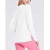 imagebaleaf Workout Shirts for Women Long Sleeve Quick Dry Gym Athletic Tops Moisture Wicking Yoga TShirts White M