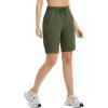 imagebaleaf Womens 9quot Cargo Shorts Hiking Water Resistant Pockets Bermuda Lightweight UPF50 Camping Travel OutdoorDark Army Green