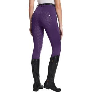 imagebaleaf Womens Horse Riding Pants Equestrian Full Seat Breeches Horseback Tights Silicone Zipped PocketPurple
