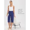imagebaleaf Womens 15quot17quot Cotton Long Shorts Below The Knee with Pockets Drawstring Walking Bermuda Shorts Yoga Capri Pants2 PackblackBlue