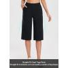 imagebaleaf Womens 15quot17quot Cotton Long Shorts Below The Knee with Pockets Drawstring Walking Bermuda Shorts Yoga Capri PantsBlack