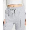 imagebaleaf Womens Fleece Lined Flare Sweatpants with Pockets Ladies Sweat Pants Drawstring Bootcut Bell Bottom DanceGrey