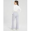 imagebaleaf Womens Fleece Lined Flare Sweatpants with Pockets Ladies Sweat Pants Drawstring Bootcut Bell Bottom DanceGrey