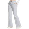 imagebaleaf Womens Fleece Lined Flare Sweatpants with Pockets Ladies Sweat Pants Drawstring Bootcut Bell Bottom DanceGrey