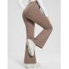 imagebaleaf Womens Fleece Lined Flare Sweatpants with Pockets Ladies Sweat Pants Drawstring Bootcut Bell Bottom DanceTan