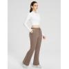imagebaleaf Womens Fleece Lined Flare Sweatpants with Pockets Ladies Sweat Pants Drawstring Bootcut Bell Bottom DanceTan