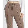 imagebaleaf Womens Fleece Lined Flare Sweatpants with Pockets Ladies Sweat Pants Drawstring Bootcut Bell Bottom DanceTan