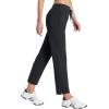 imagebaleaf Womens Golf Pants with Pockets Petite Stretch Work Pant High Waisted Sweatpants for Travel AthleticAblack
