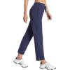 imagebaleaf Womens Golf Pants with Pockets Petite Stretch Work Pant High Waisted Sweatpants for Travel AthleticBnavy Blue