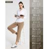imagebaleaf Womens Golf Pants with Pockets Petite Stretch Work Pant High Waisted Sweatpants for Travel AthleticCbrown