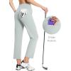 imagebaleaf Womens Golf Pants with Pockets Petite Stretch Work Pant High Waisted Sweatpants for Travel AthleticDlight Gray