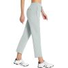 imagebaleaf Womens Golf Pants with Pockets Petite Stretch Work Pant High Waisted Sweatpants for Travel AthleticDlight Gray