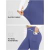 imagebaleaf Womens High Waisted Fleece Lined Leggings Workout Gym Pants with Pockets Thermal Winter Cold WeatherClassic Navy