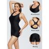 imagebaleaf Womens One Piece Boyleg Swimsuit Athletic Racerback Sport Swimwear Conservative Slimming Bathing SuitsBlack