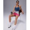 imagebaleaf Freeleaf Broadway Womens Spaghetti Strap Dance Sports Bras High Impact Crisscross Back Padded Yoga Workout Tank TopNavy Blue