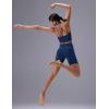imagebaleaf Freeleaf Broadway Womens Spaghetti Strap Dance Sports Bras High Impact Crisscross Back Padded Yoga Workout Tank TopNavy Blue