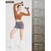 imagebaleaf Womens Long Sleeve Crop Top for Workout Yoga Wrap Tops V Neck Slim Fit Shirts with Thumb HolesCaramel
