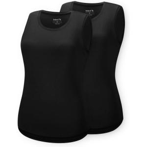 imagebaleaf Workout Tank Tops for Women Sleeveless Running Athletic Loose Fit Yoga Tops Active Shirts Sports Gym ExerciseBlack2 Pack