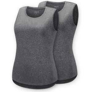 imagebaleaf Workout Tank Tops for Women Sleeveless Running Athletic Loose Fit Yoga Tops Active Shirts Sports Gym ExerciseGray2 Pack