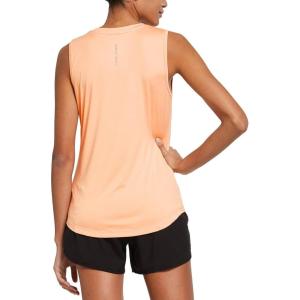 imagebaleaf Workout Tank Tops for Women Sleeveless Running Athletic Loose Fit Yoga Tops Active Shirts Sports Gym ExerciseLight Orange