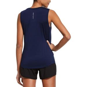 imagebaleaf Workout Tank Tops for Women Sleeveless Running Athletic Loose Fit Yoga Tops Active Shirts Sports Gym ExerciseNavy