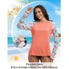 imagebaleaf Rash Guard for Women Swim Shirts UPF 50 UV Sun Protection Long Sleeve Swimsuit Top Zipper Pocket ThumbholePinkFloral