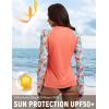 imagebaleaf Rash Guard for Women Swim Shirts UPF 50 UV Sun Protection Long Sleeve Swimsuit Top Zipper Pocket ThumbholePinkFloral