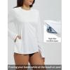 imagebaleaf Rash Guard for Women Swim Shirts UPF 50 UV Sun Protection Long Sleeve Swimsuit Top Zipper Pocket ThumbholeWhite