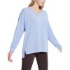 imagebaleaf Womens Long Sleeve Workout Tops Yoga Athletic Shirts Loose Fit Lightweight Gym Casual LoungeLight Blue