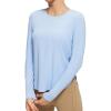 imagebaleaf SunDur Womens UPF 50 Shirts Long Sleeve Workout Lightweight Shirt Quick Dry Clothing Running Shirts Athletic TopsLight Blue