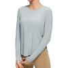 imagebaleaf SunDur Womens UPF 50 Shirts Long Sleeve Workout Lightweight Shirt Quick Dry Clothing Running Shirts Athletic TopsLight Gray