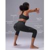 imagebaleaf Sweatleaf Womens Petite Capri Leggings High Waisted Yoga Workout Running Casual Summer Pants for WomenBlack