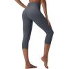 imagebaleaf Sweatleaf Womens Petite Capri Leggings High Waisted Yoga Workout Running Casual Summer Pants for WomenDark Grey