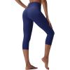 imagebaleaf Sweatleaf Womens Petite Capri Leggings High Waisted Yoga Workout Running Casual Summer Pants for WomenNavy Blue