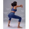 imagebaleaf Sweatleaf Womens Petite Capri Leggings High Waisted Yoga Workout Running Casual Summer Pants for WomenNavy Blue