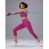 imagebaleaf Sweatleaf Womens Petite Capri Leggings High Waisted Yoga Workout Running Casual Summer Pants for WomenRose Red