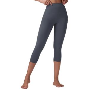 imagebaleaf Sweatleaf Womens Petite Capri Leggings High Waisted Yoga Workout Running Casual Summer Pants for WomenDark Grey