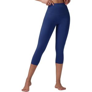 imagebaleaf Sweatleaf Womens Petite Capri Leggings High Waisted Yoga Workout Running Casual Summer Pants for WomenNavy Blue