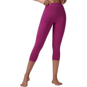 imagebaleaf Sweatleaf Womens Petite Capri Leggings High Waisted Yoga Workout Running Casual Summer Pants for WomenRose Red