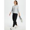 imagebaleaf Womens Long Sleeve Workout Shirts Loose Fit Super Soft Yoga Athletic Casual Tops with Boatneck Thumb HoleHeather Gray