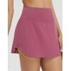 imagebaleaf Womens Tennis Skirt Golf Skorts for Woman High Waisted with Shorts Pockets Athletic RunningRose Red