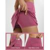 imagebaleaf Womens Tennis Skirt Golf Skorts for Woman High Waisted with Shorts Pockets Athletic RunningRose Red