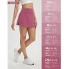 imagebaleaf Womens Tennis Skirt Golf Skorts for Woman High Waisted with Shorts Pockets Athletic RunningRose Red
