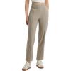 imagebaleaf Womens Travel Pants Lightweight Business Casual Work Pants Stretch Petite Ankle Golf Slacks with Pockets UPF50Khaki