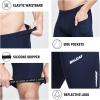 imagebaleaf Mens Padded Bike Shorts Cycling Road Biking Riding Bicycle Cycle Wear Pockets UPF 50 MTB Accessories TightsClassicdark Blue